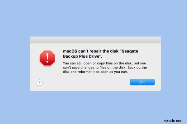 How to Fix Disk Utility cannot repair this disk Error?