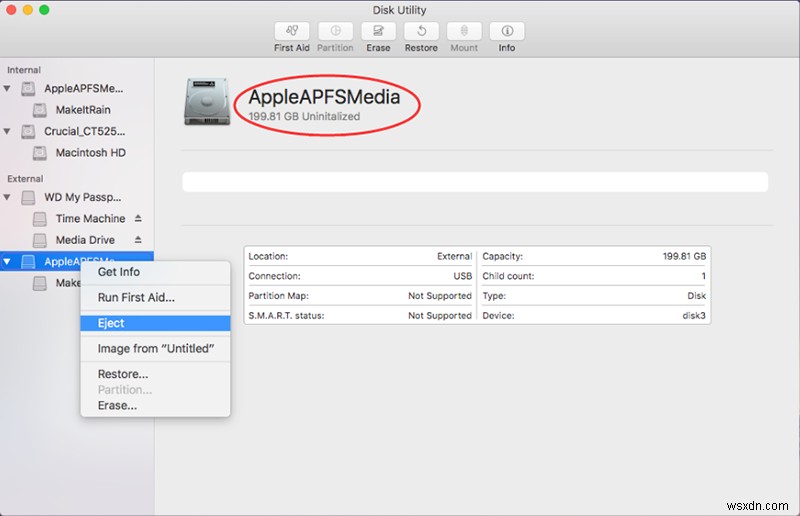 AppleAPFSMedia uninitialized, how to recover lost data?