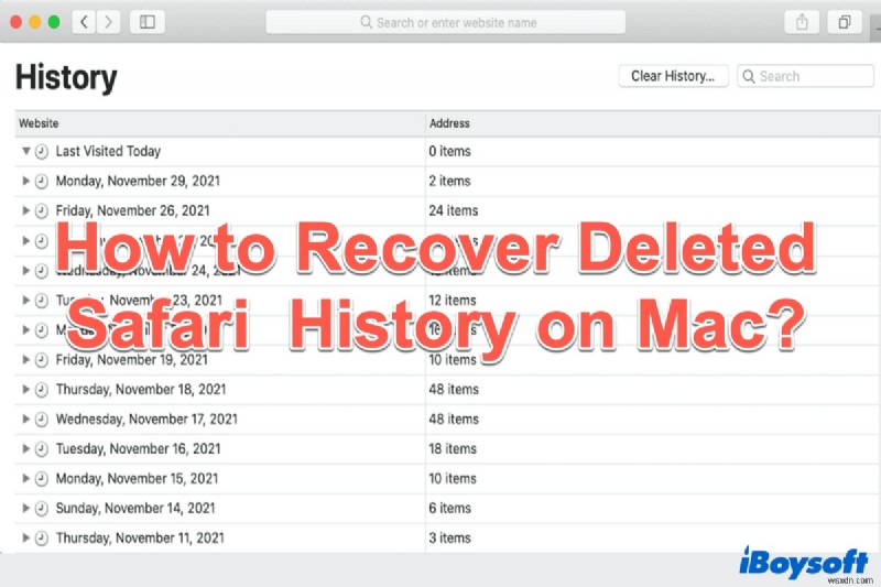 How to Recover Deleted Safari Browsing History on Mac?