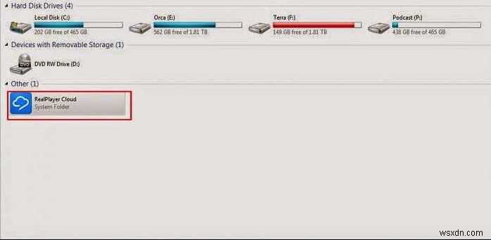 How do I get real player cloud icon off my computer