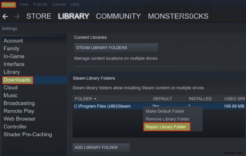 Fix: Steam Corrupt Disk Error When Downloading/Uploading Games