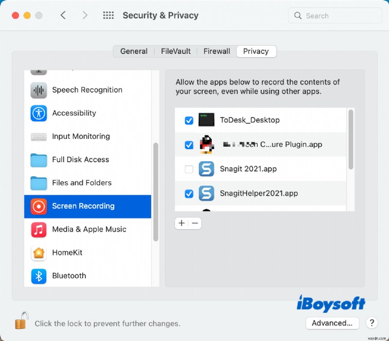 Error Message Your Screen is Being Observed on Mac Lock Screen
