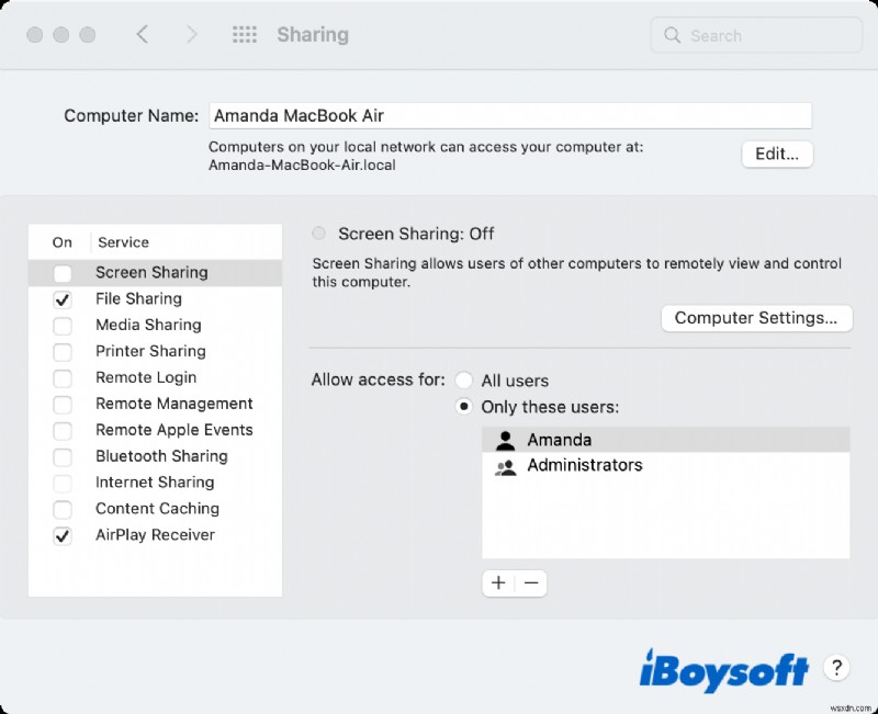Error Message Your Screen is Being Observed on Mac Lock Screen