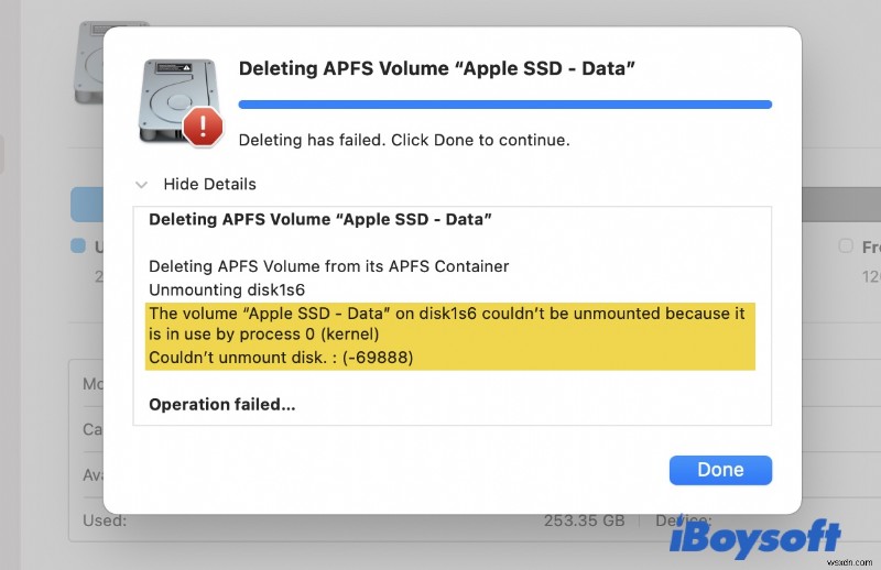 Fix Mac Error Couldnt Unmount Disk 69888 on Internal & External disk
