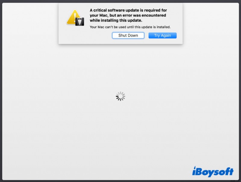 [Fixed] A critical software update is required for your Mac Error 2022