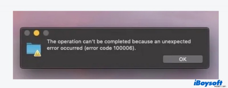 How to Fix Error Code 100006 on Mac When Using External drive?