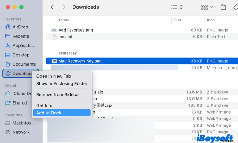 Adding Favorites to Mac Finder and Dock for Quick Access