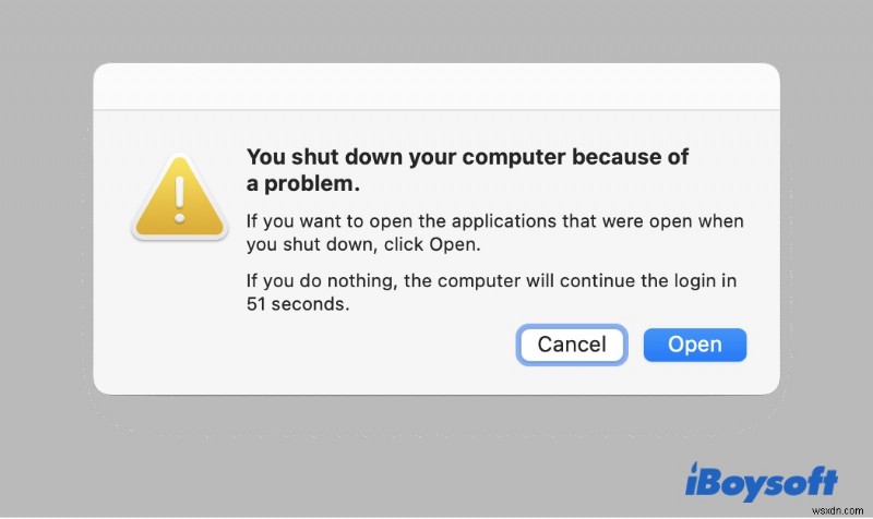 Fix You Shut Down Your Computer Because of A Problem on macOS Monterey
