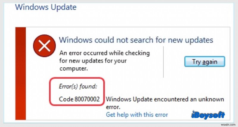 6 Solutions to Fix the Windows Update Error 0x80070002