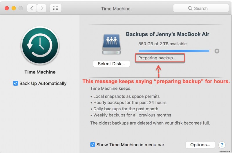 How to Fix Time Machine Stuck on Preparing Backup?