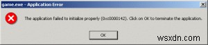 How To Fix “Application Failed To Initialize 0xc0000142” Error