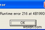 How To Fix Runtime Error 216