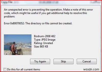 How To Cure The 0x80070052 Error In Windows Vista