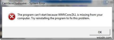 WMVCore.dll Errors Fix On A Windows PC