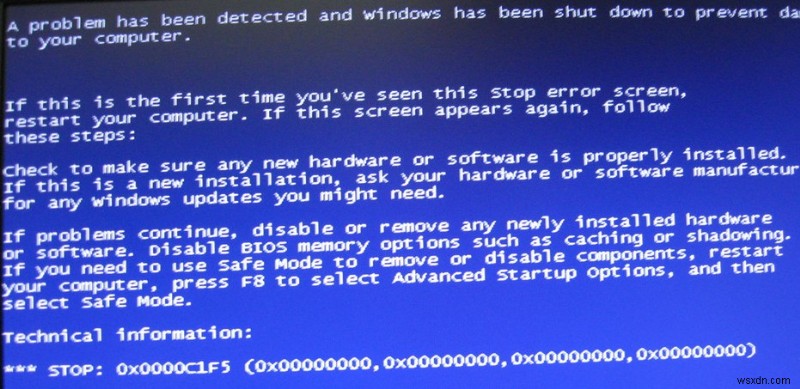 0x0000c1f5 Error Fix