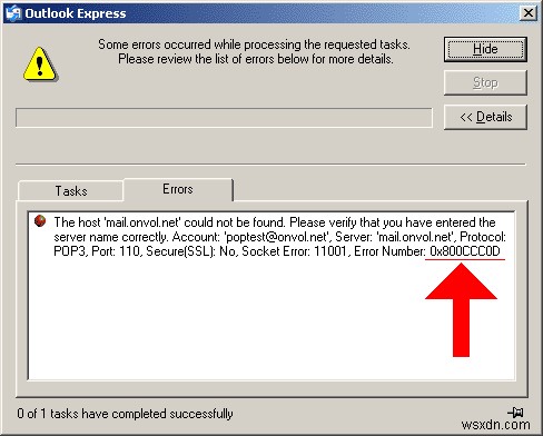 How To Fix The Microsoft Outlook 0x800ccc0d Error