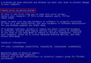 How To Repair 0x000000EA Windows XP Error