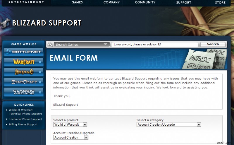 How To Fix World Of Warcraft Error 203 – Account Creation Error