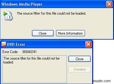80040241 Windows Media Player Error Repair