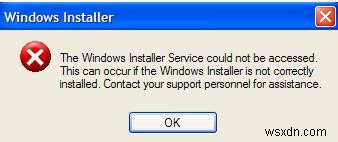 “The Windows Installer service could not be accessed” Error Fix Tutorial