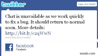 Facebook Chat Crashes