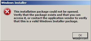 Windows Installer Errors Fix