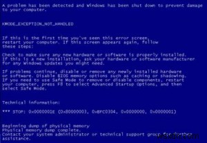 How to Fix “Stop error code 0x0000001E (KMODE_EXCEPTION_NOT_HANDLED)” Error