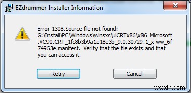 How To Fix The 1308 Error