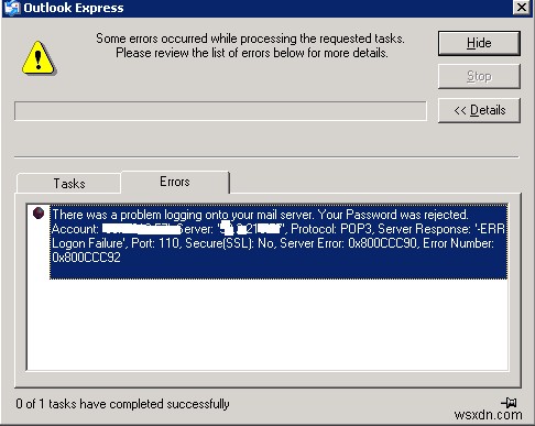 How To Fix Error 0x800ccc90