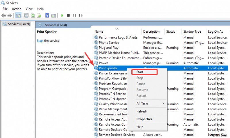 Print Spooler Service Not Working Windows 10