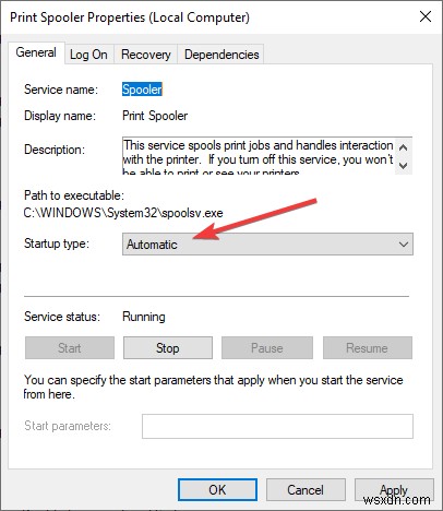 Print Spooler Service Not Working Windows 10