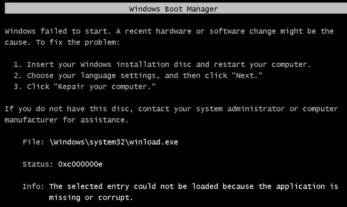 How To Fix Windows 10 Boot Error Code 0xc00000e