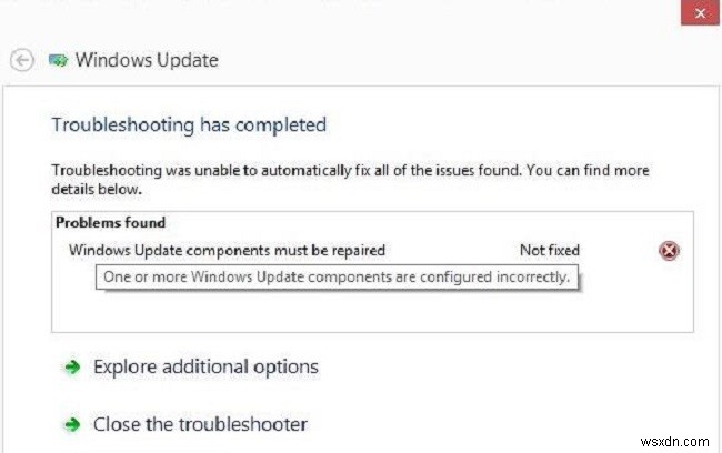 Resolved: Windows Update Components Must Be Repaired On Windows 10