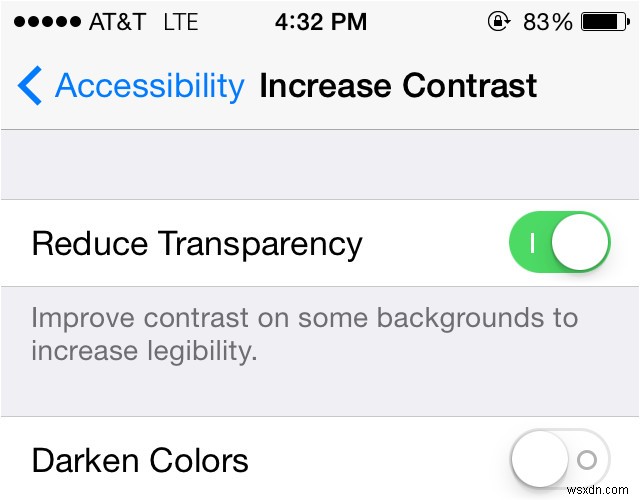 How To Reduce Transparency In iOS 7.1 To Improve Readability