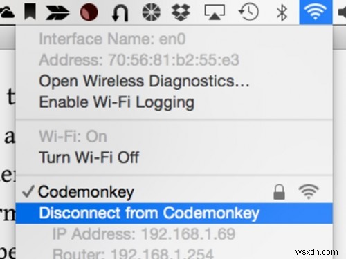 31 Days Of OS X Tips: Easily Disconnect From A Wi-Fi Network