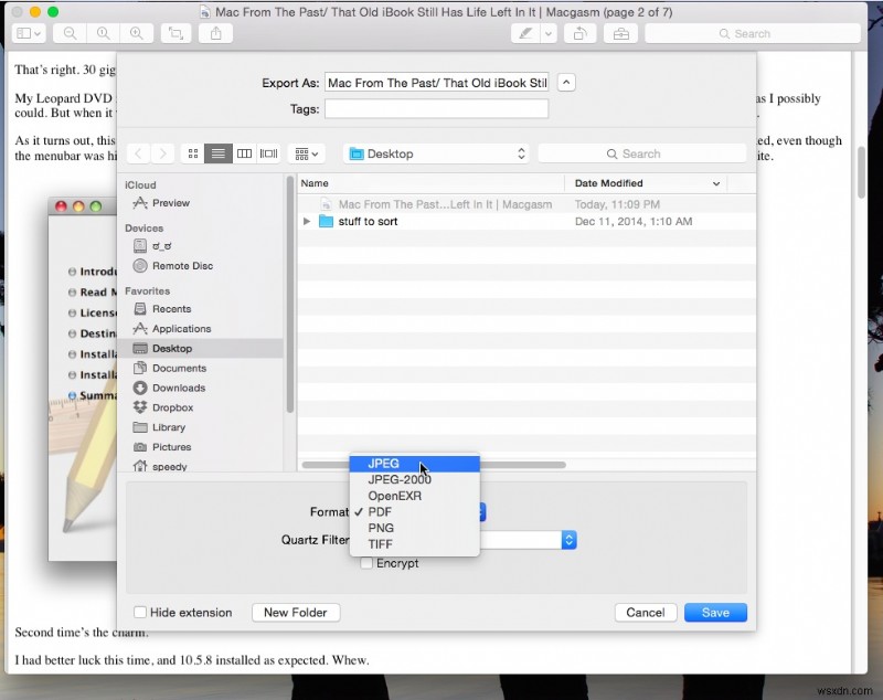 31 Days Of OS X Tips: Convert PDF Pages To A PNG Or JPEG File