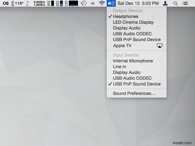 31 Days of OS X Tips: Change Audio Input/Output Via The Menubar