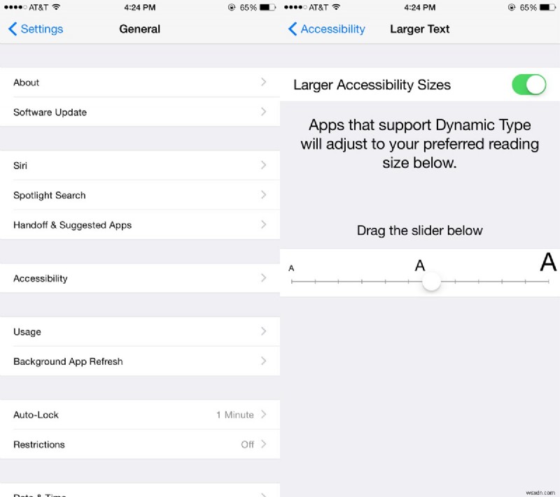 Tip: Change Font Sizes On iOS