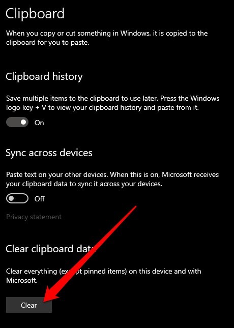 How to View and Clear Clipboard History in Windows 10