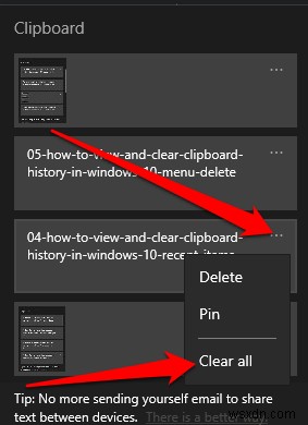 How to View and Clear Clipboard History in Windows 10