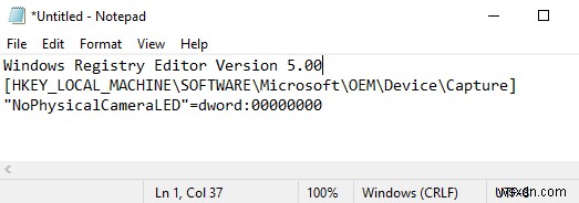How to Turn On Webcam On/Off OSD Notifications in Windows 10
