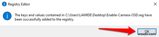 How to Turn On Webcam On/Off OSD Notifications in Windows 10
