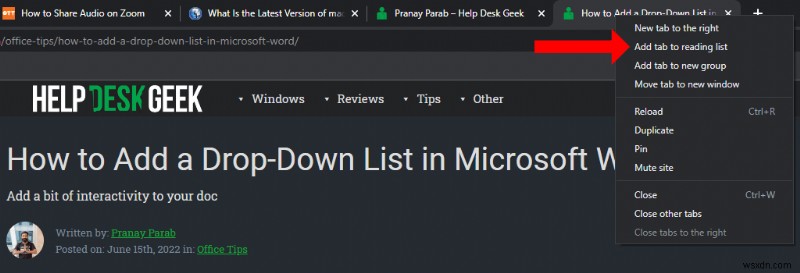 How To Use Google Chrome’s “Reading List” Feature