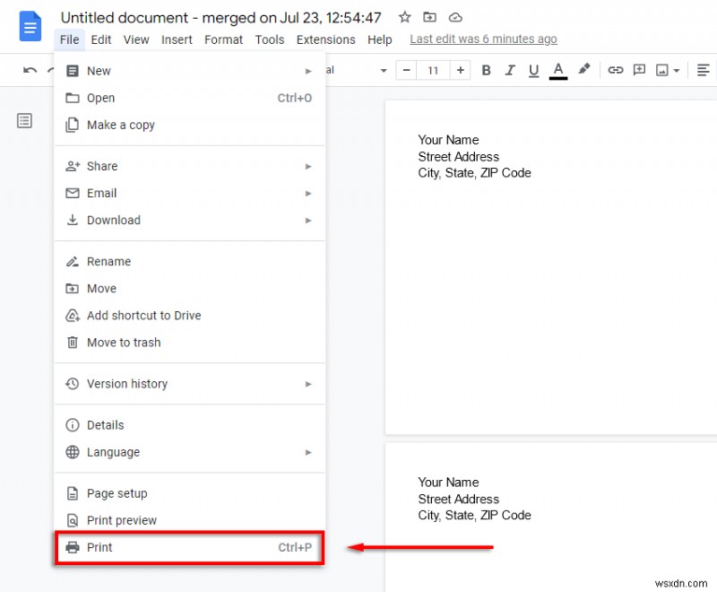 How to Print on an Envelope Using Google Docs
