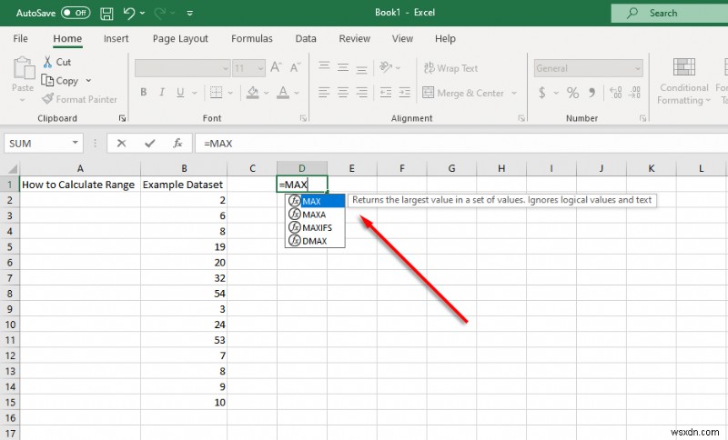 How to Find and Calculate Range in Excel