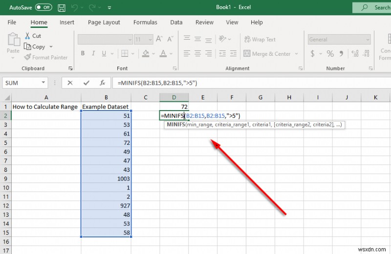 How to Find and Calculate Range in Excel