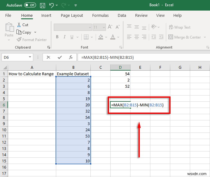How to Find and Calculate Range in Excel