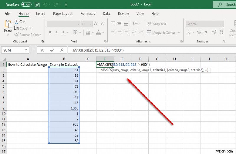 How to Find and Calculate Range in Excel