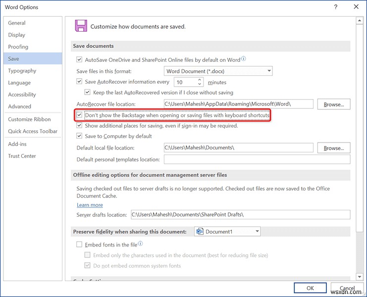 How To Save Office Documents to Local Computer by Default