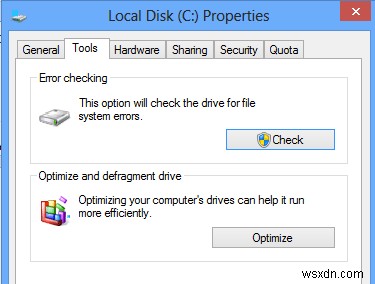 Check Disk and System Files in Windows 8/10